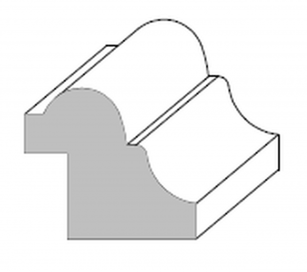 Cove Inset Panel Mould Cap for 1/2" Panels