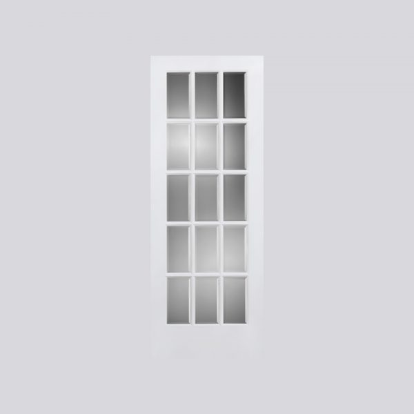 Clear Beveled Glass Woodbar French Door